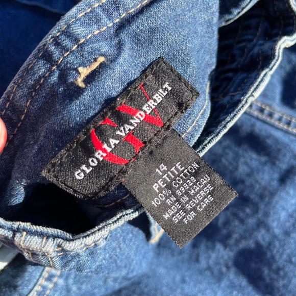 Vintage 90s Gloria Vanderbilt Button Front Denim Skirt - Picture 6 of 6